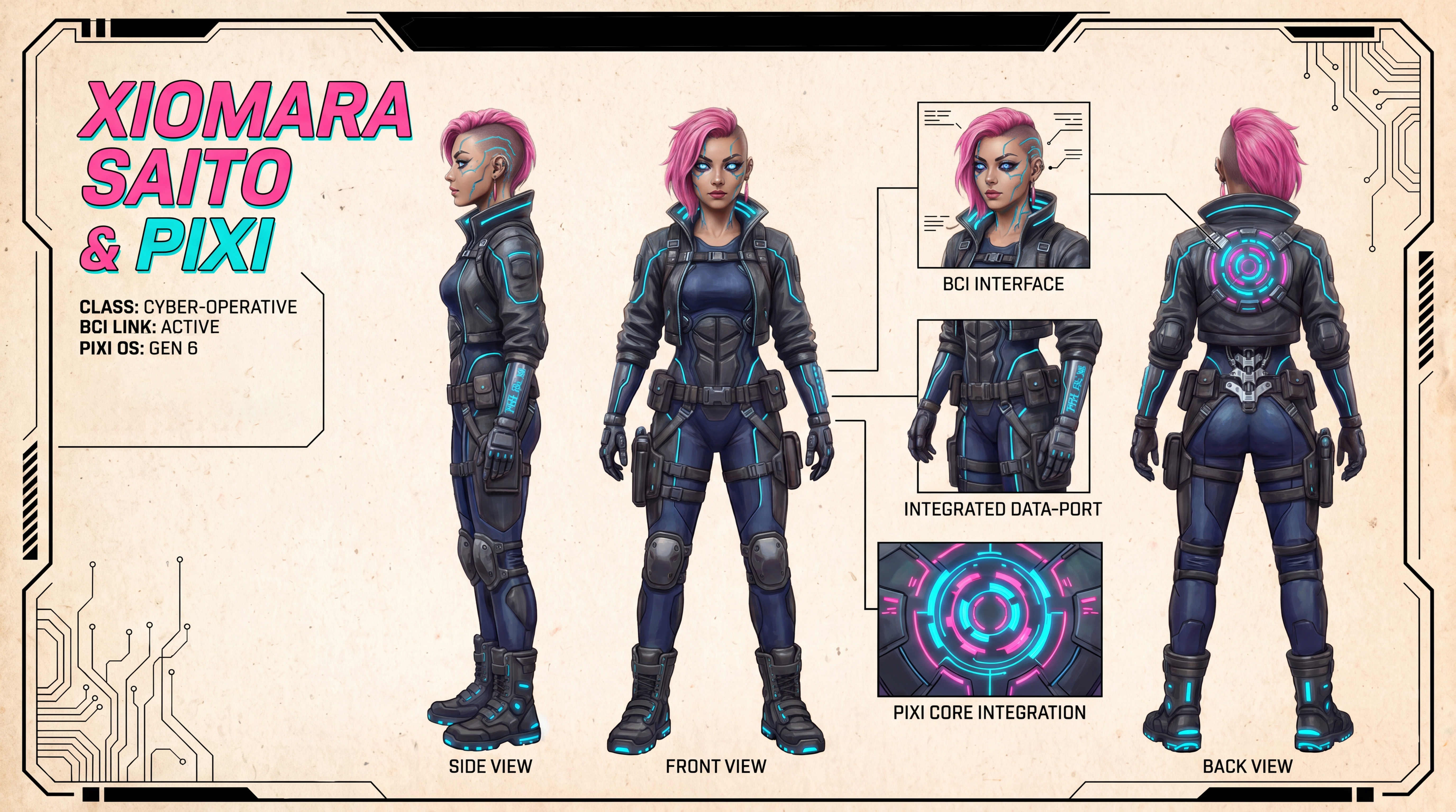 Xio Early Character Concept Art
